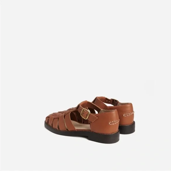 EVERLANE Brazilian Leather Fisherman Sandal in Adobe Brown - Picture 3 of 11